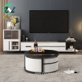 Adjustable TV Console With Drawers Living Room Cabinet